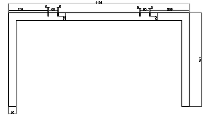 TISCHGESTELLE KUBIRA 1200