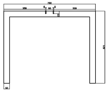 TABLE FRAMES KUBIRA 800