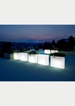 Leuchtender Blumentopf KUBE HIGH SLIM MODULO LIGHT