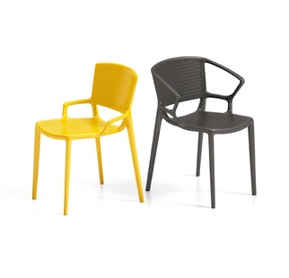 ŽIDLE FIORELLINA PERFORATED SEAT AND BACK WITH ARMS