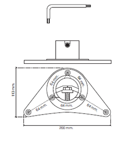 TABLE LEG CONIC 814/S