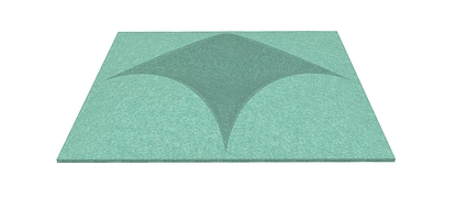 Wandmontierte Akustikplatte DECO BGR