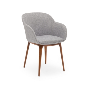 Elegant upholstered chair SHELL W PAD 